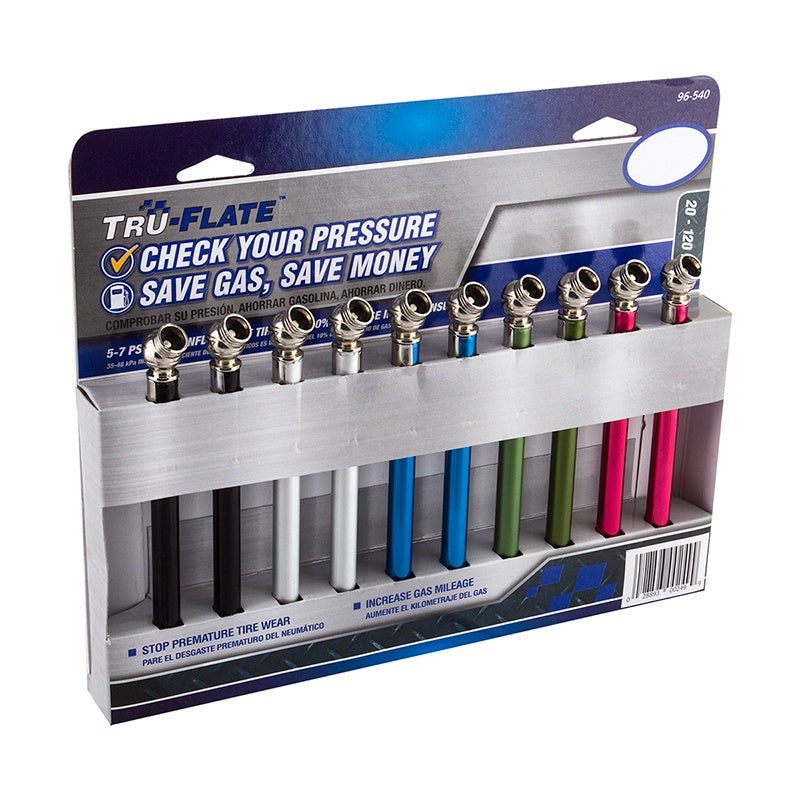 TRU-FLATE TIRE GAUGE TOOL 10PK DISPLAY